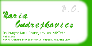 maria ondrejkovics business card